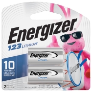 Energizer 3V CR123 Lithium Battery 2pack