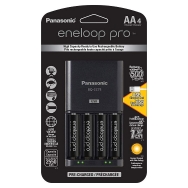 Panasonic Eneloop Pro Charger w/ 4x AA 2550mah Batteries & USB Port