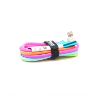 IFocus 3FT Lightning Rainbow Cable w/ Velcro Strap