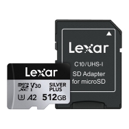 Lexar 512GB Professional Silver Plus UHS-I Micro SDXC Memory Card