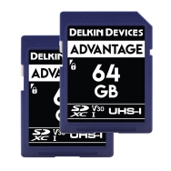 Delkin Advantage 64GB UHS-I SDXC V30 Memory Card (2 Pack)
