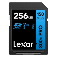 Lexar 256GB High-Performance 800x PRO UHS-I SDXC V30 150MB/s Memory Card (BLUE Series)