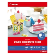 Canon MP-101D Double-Sided Matte Photo Paper (8.5x11 Inch, 50 Sheets)