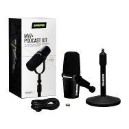 Shure MV7+K Podcast XLR/USB Microphone with Windscreen & Desktop Stand