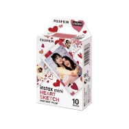 Fujifilm Instax Mini Heart Sketch Instant Film (10 sheets)