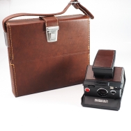 Polaroid SX-70 Model 2 Instant Camera w/ Case & Erno PL-70 Flash (EX+) Used