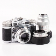 Braun Super Paxette II 35mm Film Camera with 50mm F2.8, 38mm F3.5, & 135mm F5.6 Lenses (BGN) Used