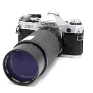 Canon AE-1 35mm Film SLR Camera with Sun Zoom 70-210mm f3.6 Lens (BGN) Used