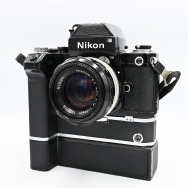 Nikon F2 Photomic 35mm Film SLR Camera with 50mm F1.4 Lens, MD-2, & MB-1 (BGN) Used