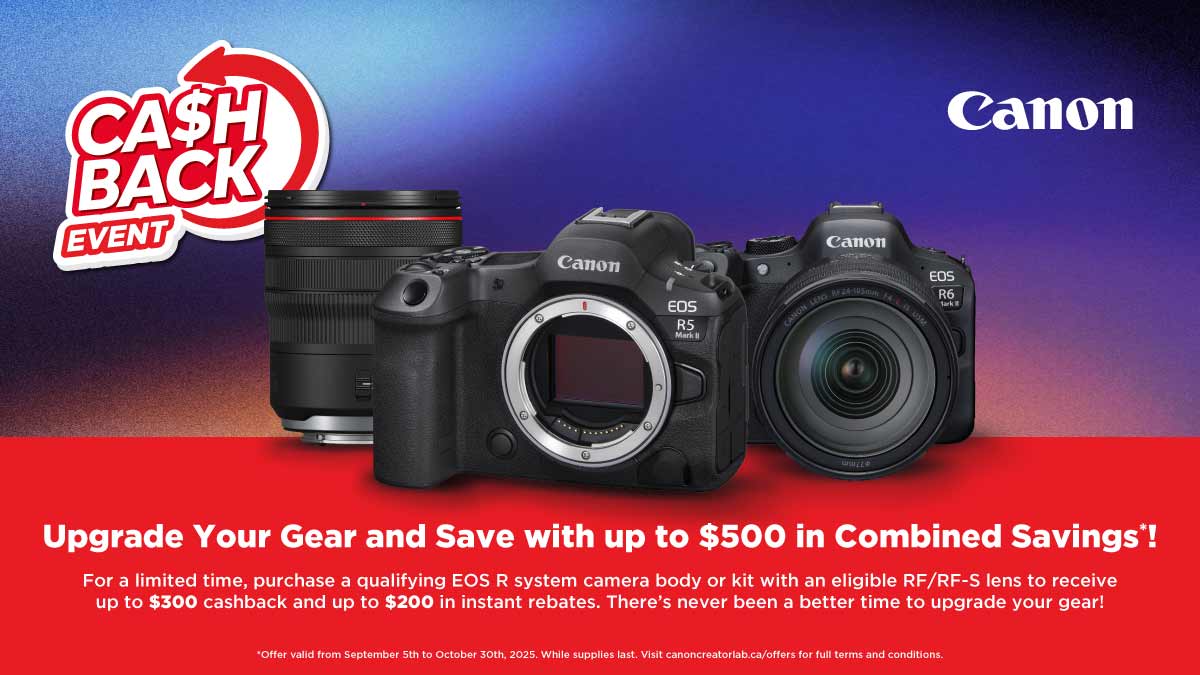 Canon Cashback with purchase of an eligible EOS R camera with an eligible RF/RF-S lens