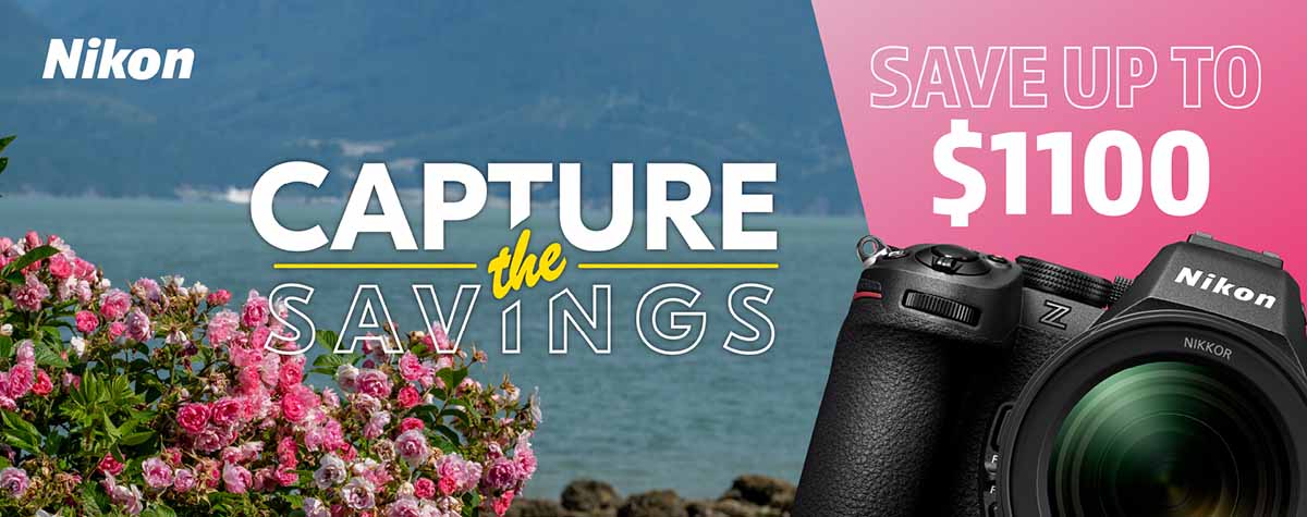 Save up to $1100 on Nikon Cameras & Lenses 