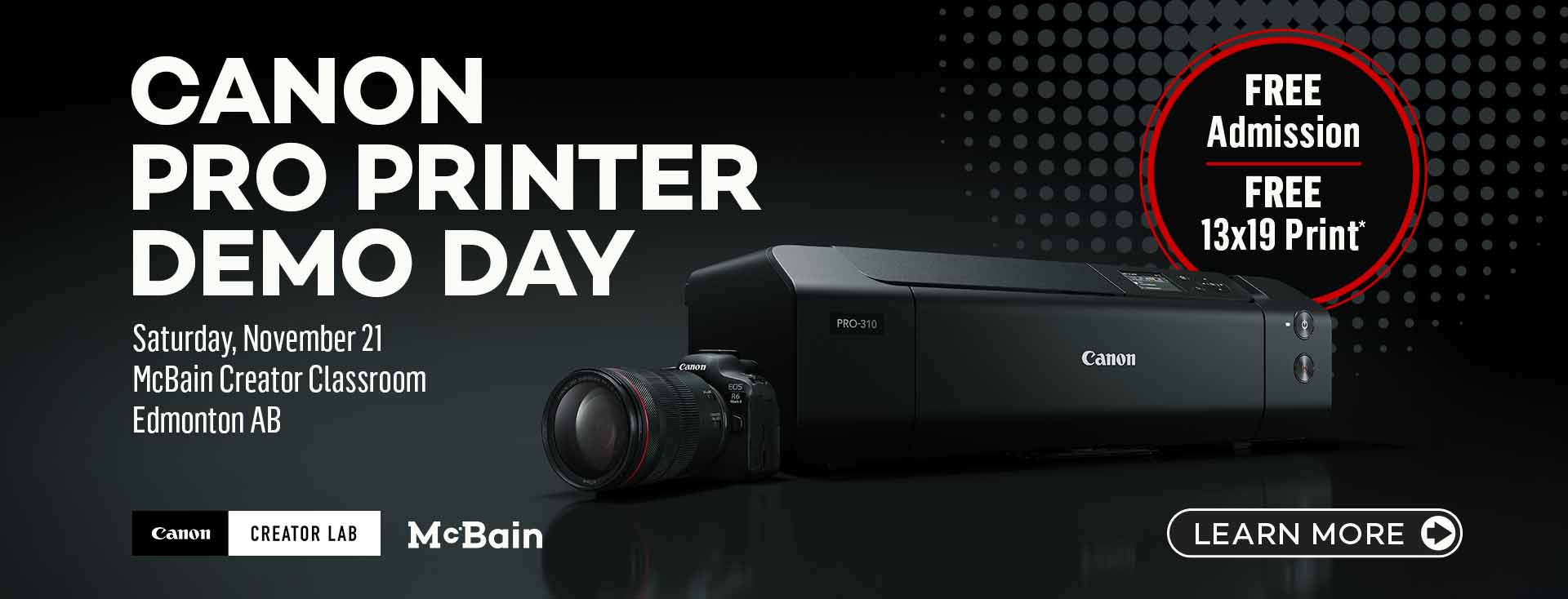 Canon Pro Printer Demo Day | Saturday, November 21 | 12-4 PM