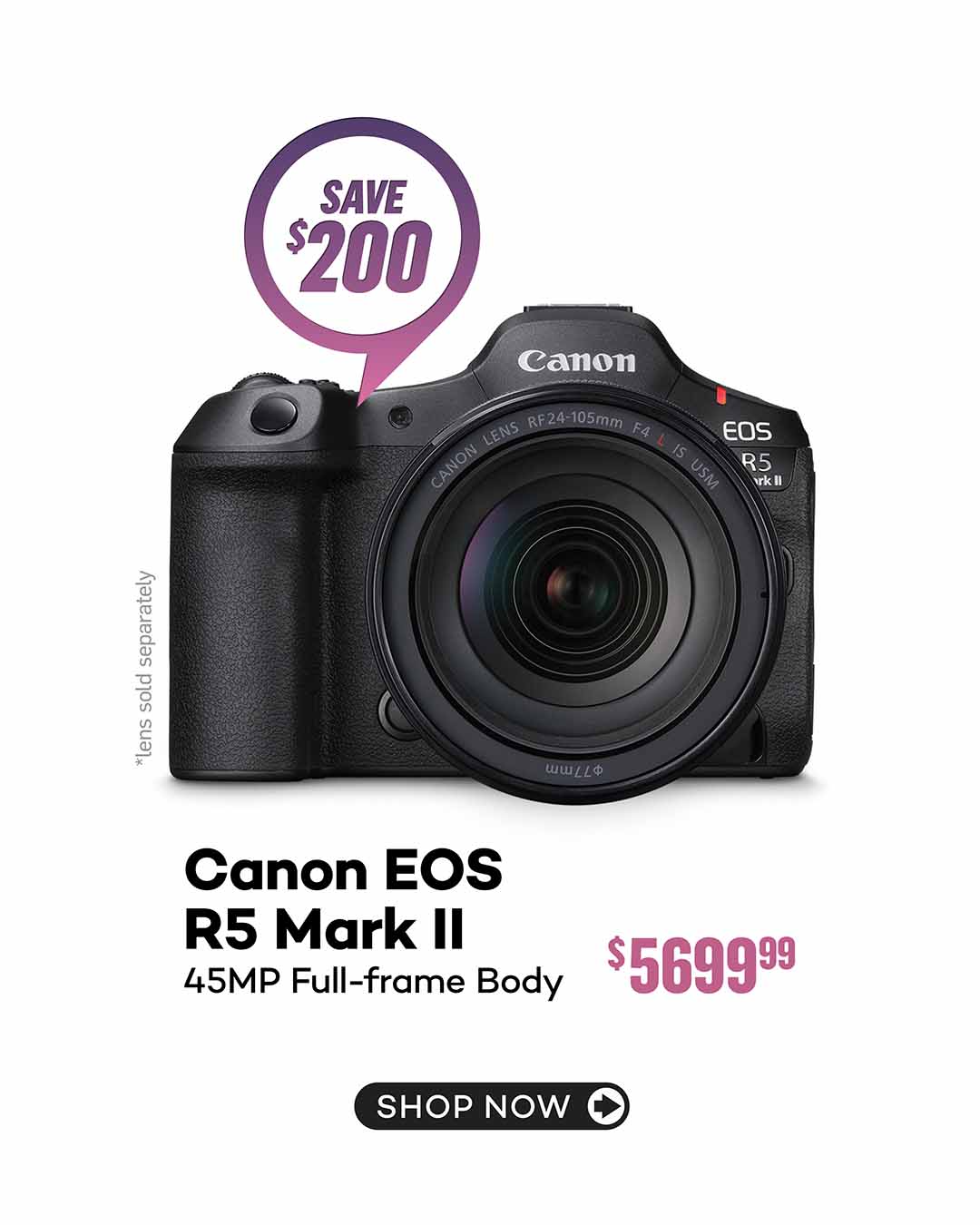 Canon EOS R5 Mark II Camera Body