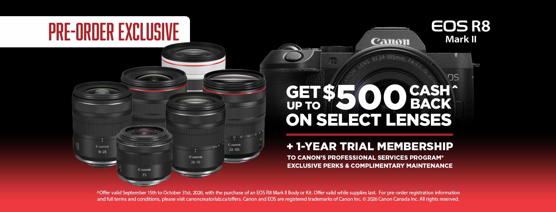 Get up to $500 Cash Back on Select Lenses PLUS 1-Year CPS Gold Trial Membership