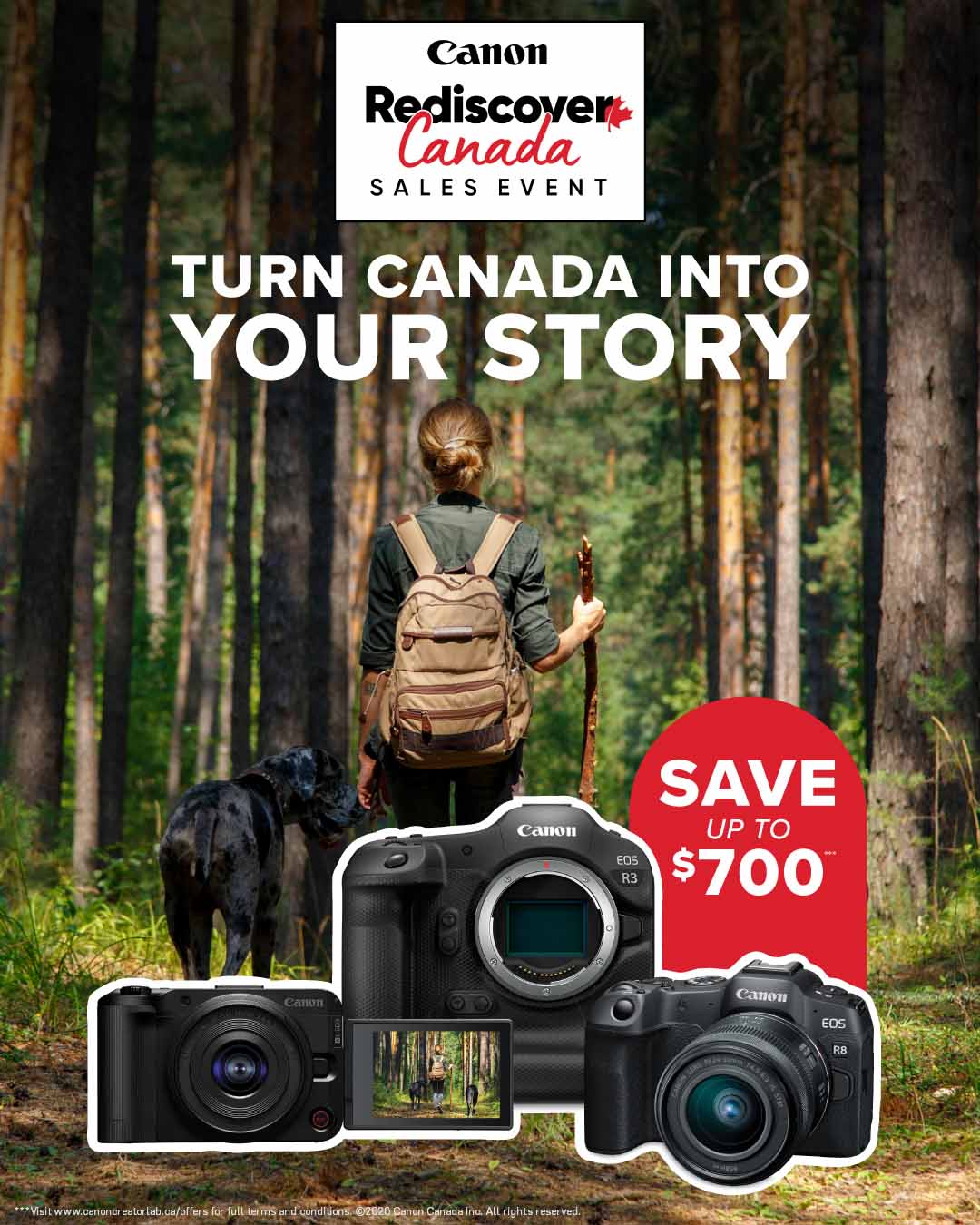 Canon Rediscover Canada Sales Event - Save up to $700