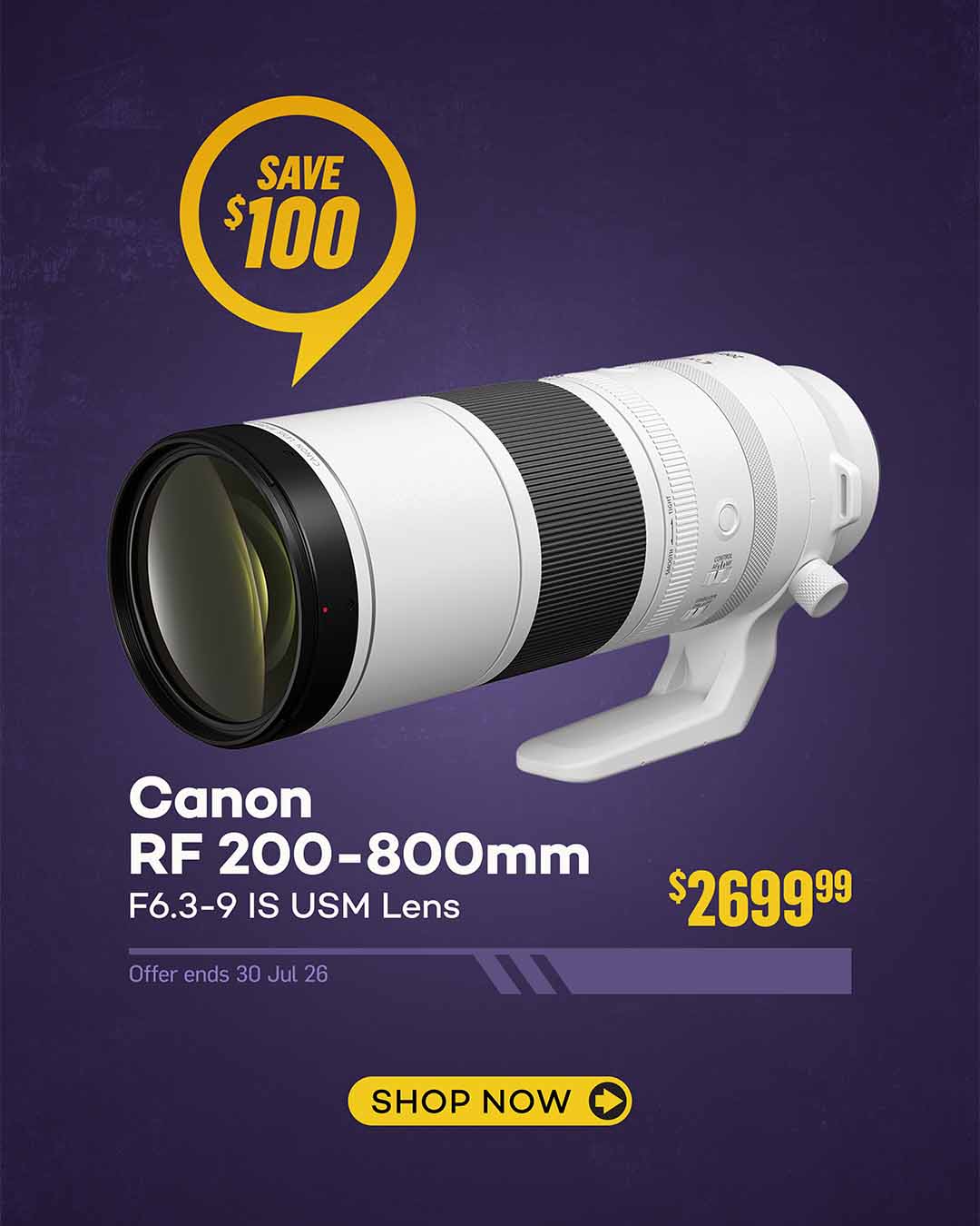 Canon RF 200-800mm F6.3-9 IS USM Lens