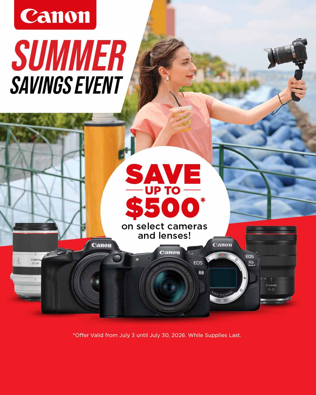 Canon Summer Savings Event - Save up $500