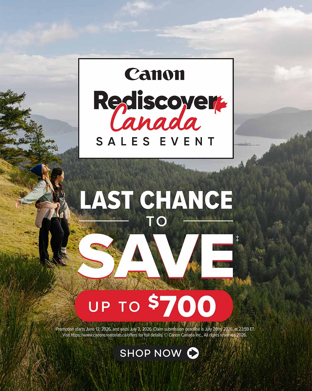 Canon Rediscover Canada Sales Event - Save up $700 + Bonus Items