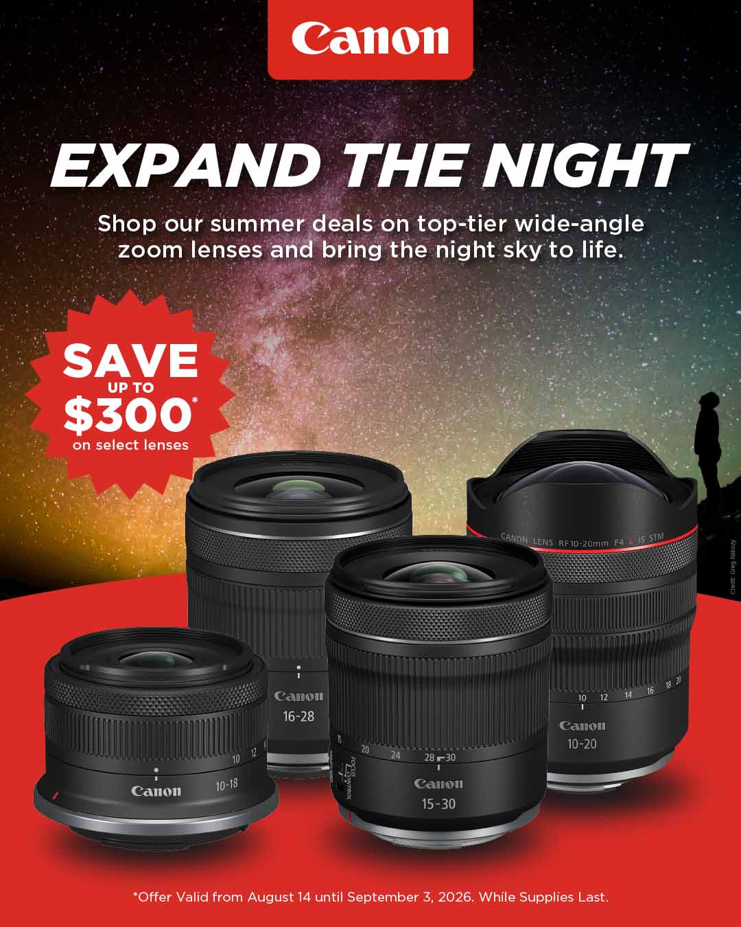 Canon Expand the Night Summer Deals – Save up to $300!