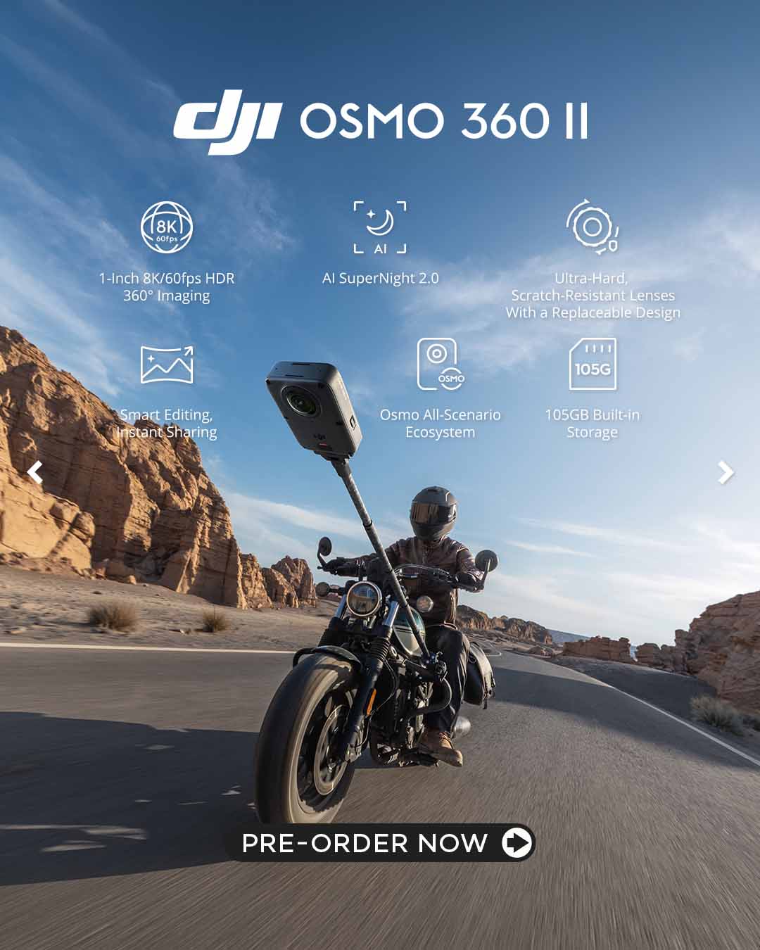 New DJI OSMO 360 II Camera