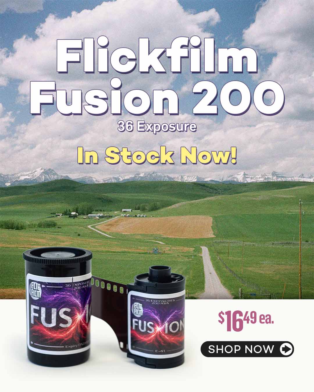 New Flicfilm Fusion 200 36 Exp. Film!
