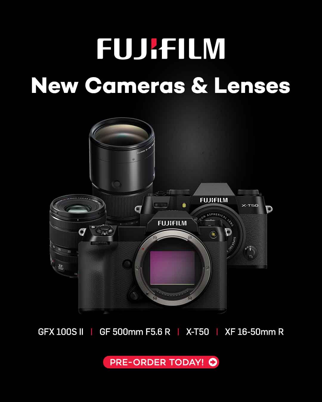 New Fujifilm Cameras and Lenses for X and GFX Systems
