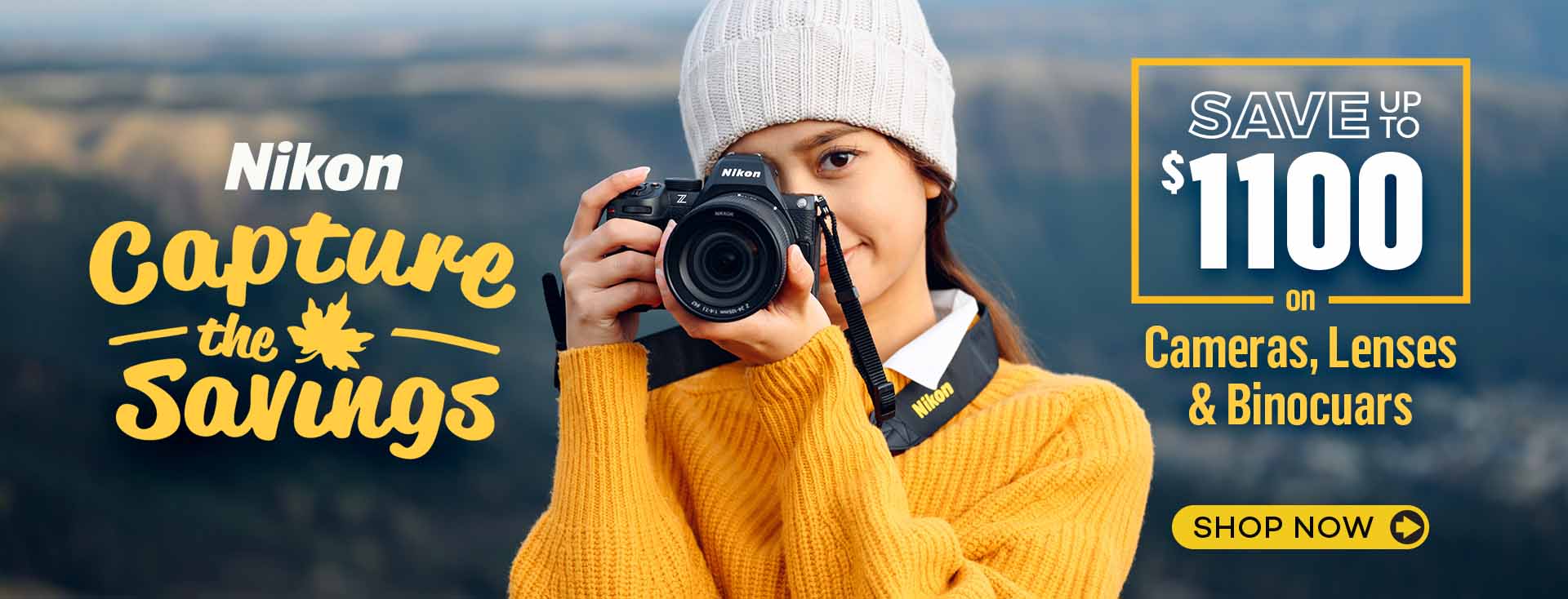 Get up to $1,100 off Nikon cameras, lenses, and binoculars right now at McBain!