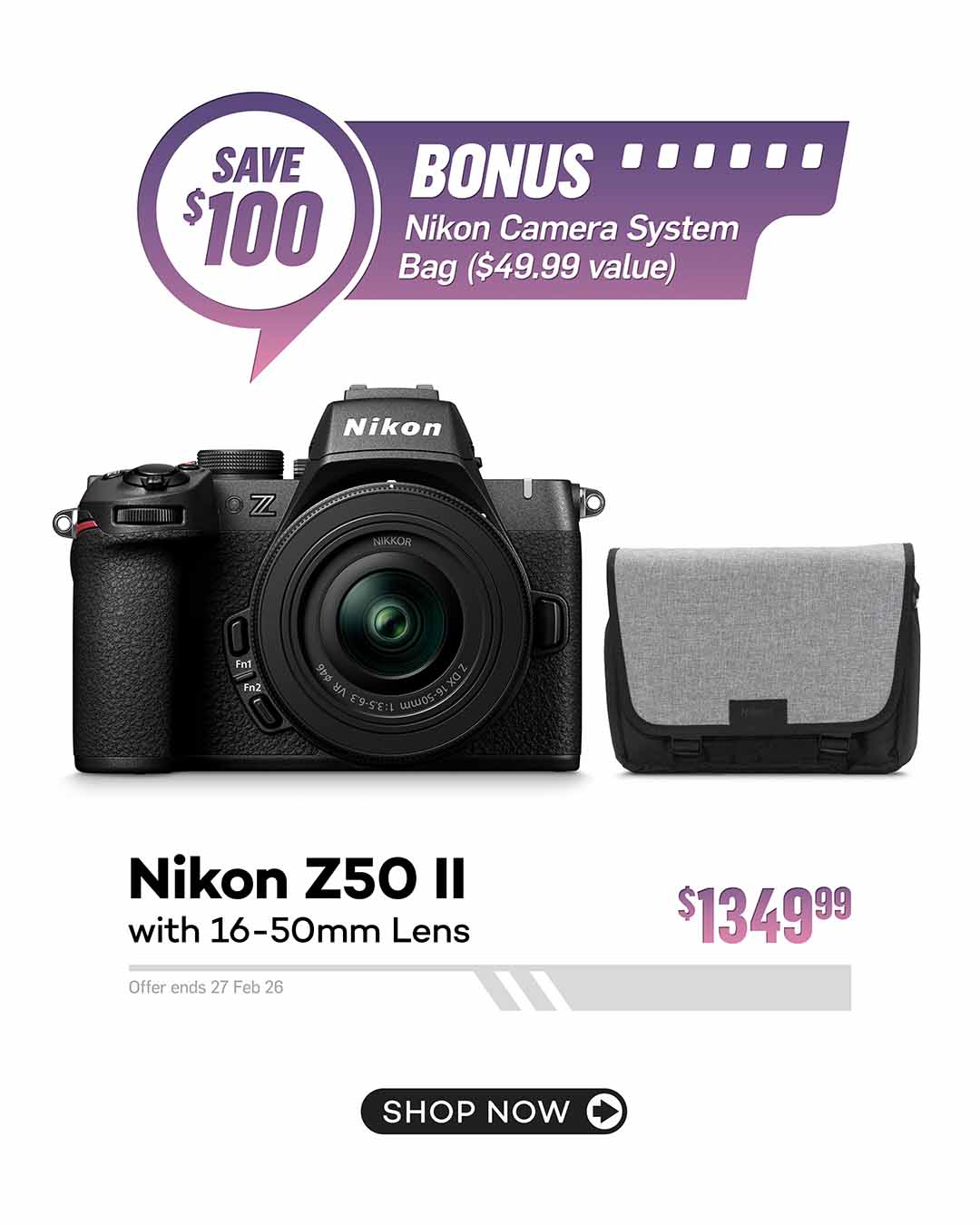 Nikon Z50 II Camera with 16-50mm Lens