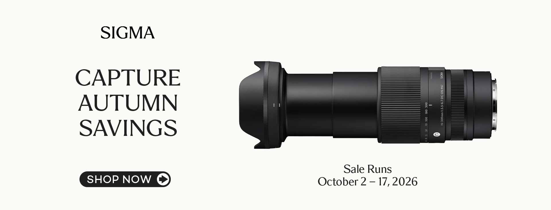 Sigma Lens Autumn Savings