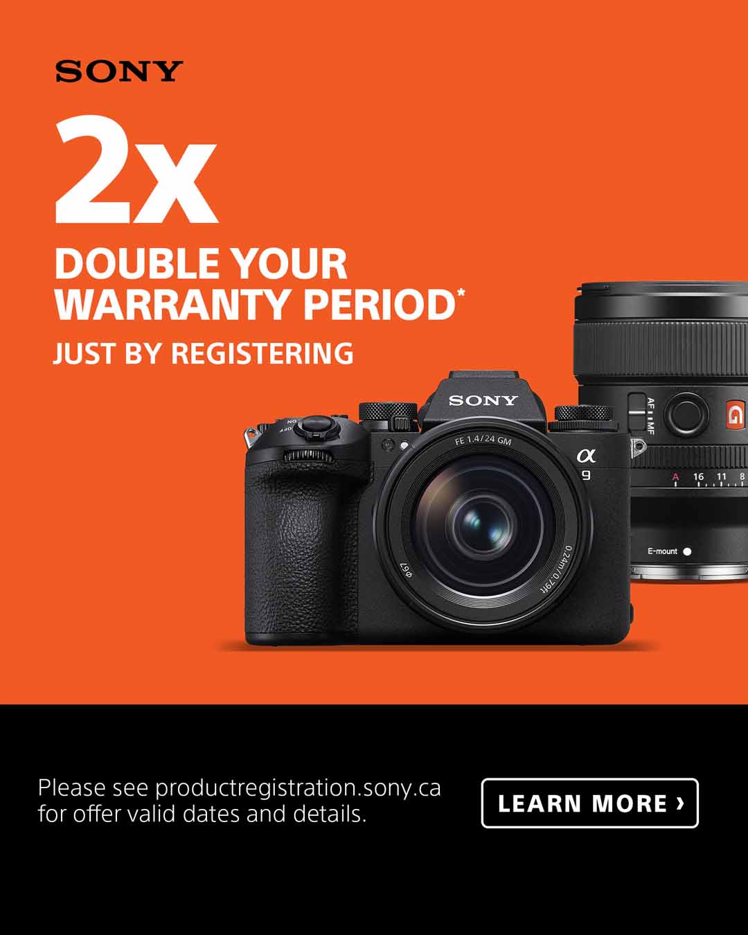 Double Your Warranty with Sony!