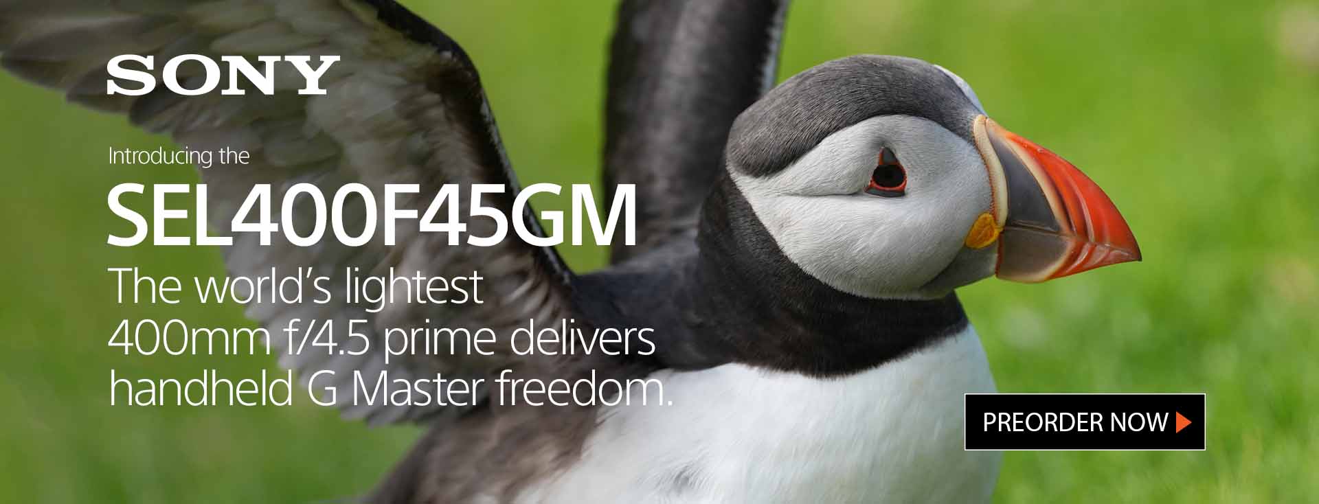 Sony SEL400F45GM – The world's lightest 400mm f4.5 prime delivers handheld G Maser freedom