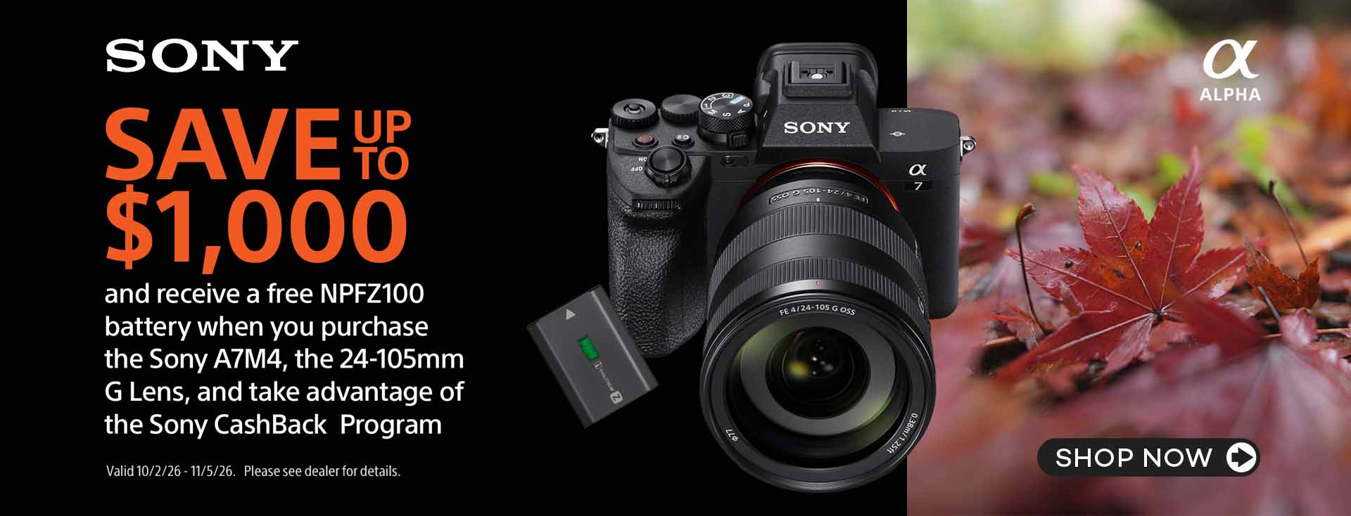 Sony A7 IV – Save up to $1000!