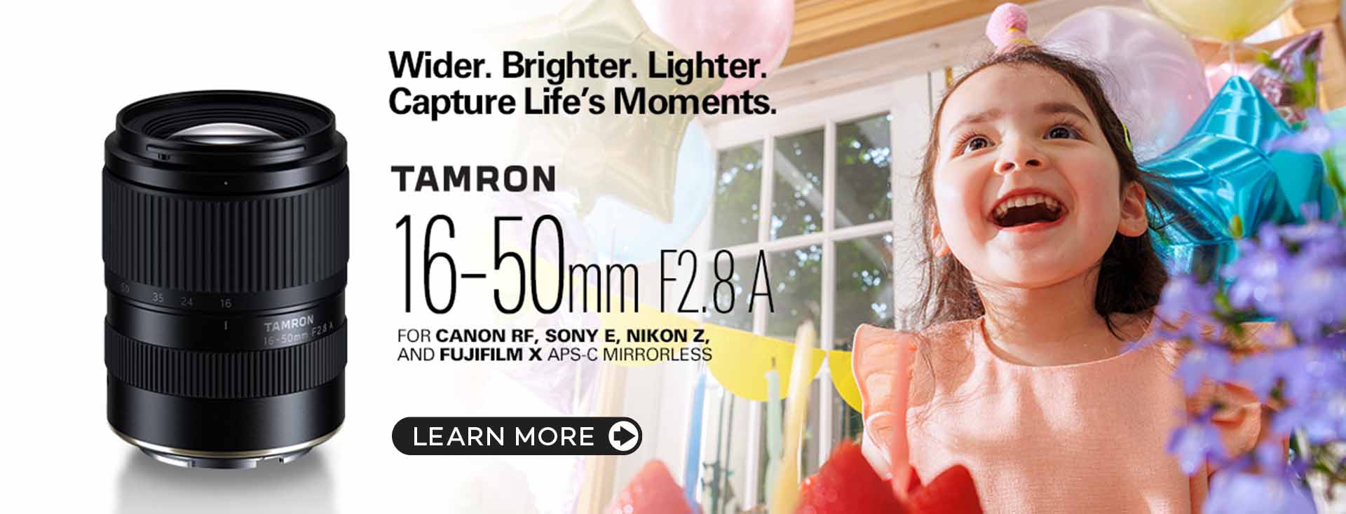Tamron 16-50mm F2.8 A Lens for RF, Z, E and X Mount | Starting at $729.99