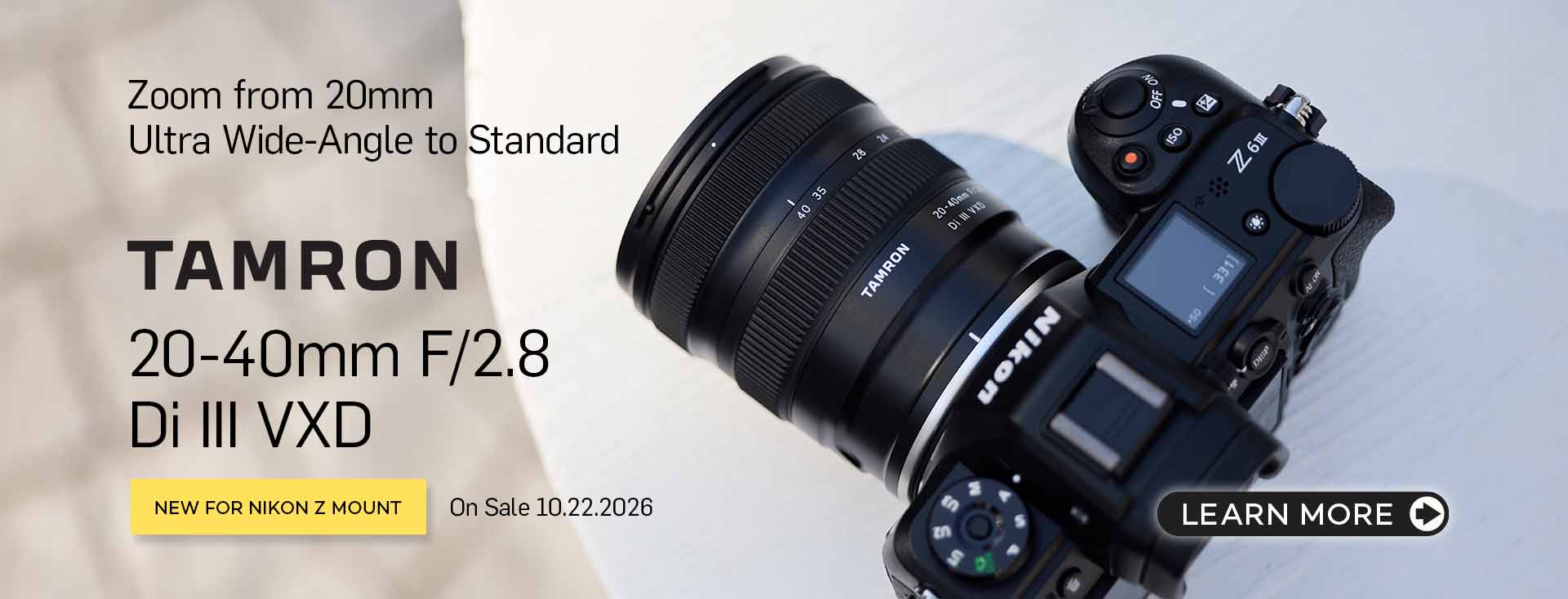 Tamron 20-40mm F/2.8 Di III VXD Lens for Nikon Z Mount | $999.99
